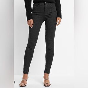 Express Skinny high rise dark denim with sparkles / NEW